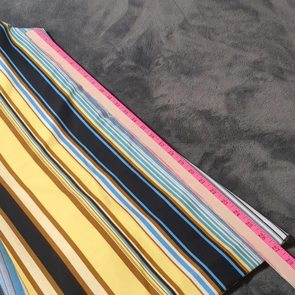 Lena Gabrielle Multi Color Striped Belted Wide Leg Pants size 4 - Picture 7 of 8